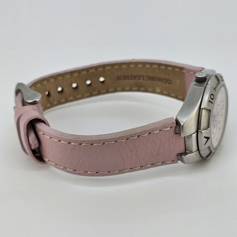 Callaway Golf Watch Women's 28MM Pink Dial Date Pink Leather Bands New Battery‎